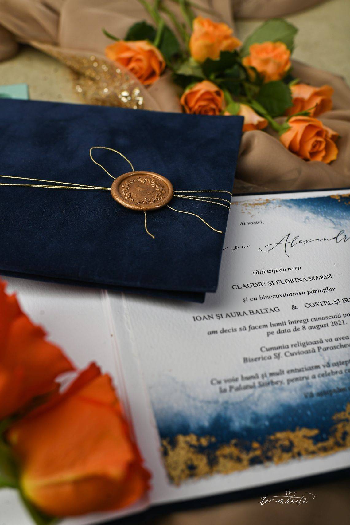 INVITATIE CATIFEA DARK BLUE - TeMariti