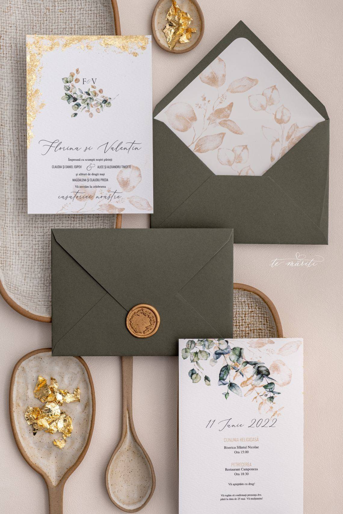 INVITATIE CU EUCALIPT SI SIGILIU - TeMariti