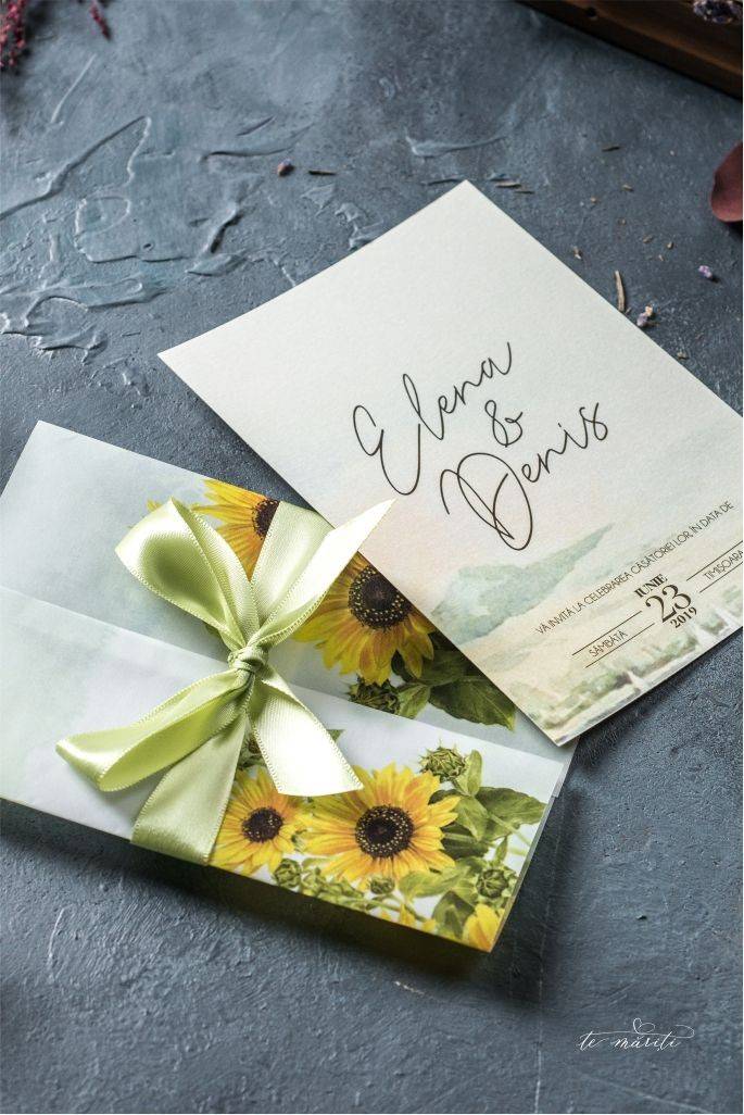 INVITATIE CU FLOAREA SOARELUI - TeMariti