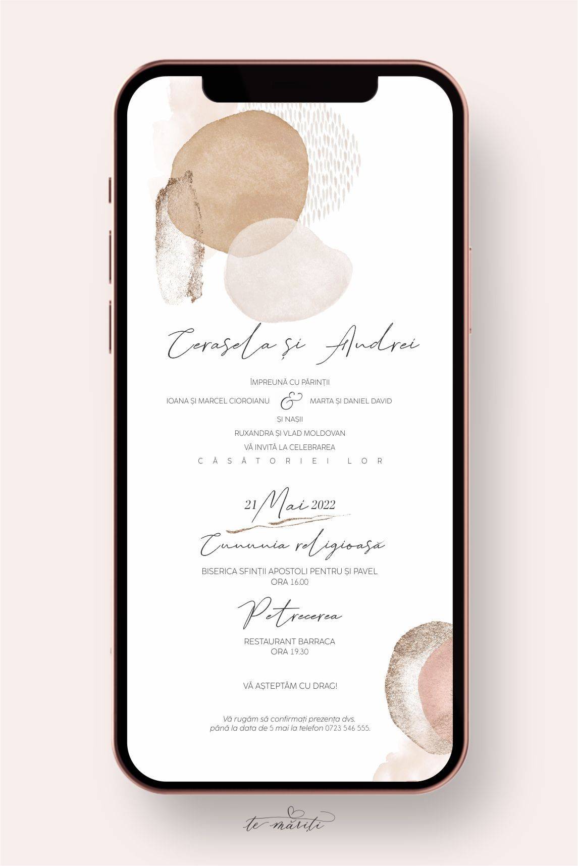 INVITATIE DIGITALA ABSTRACTA - TeMariti