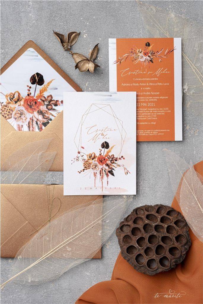 INVITATIE FLORALA BOHO - TeMariti