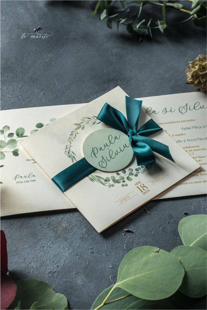 INVITATIE GREENERY VERDE - TeMariti