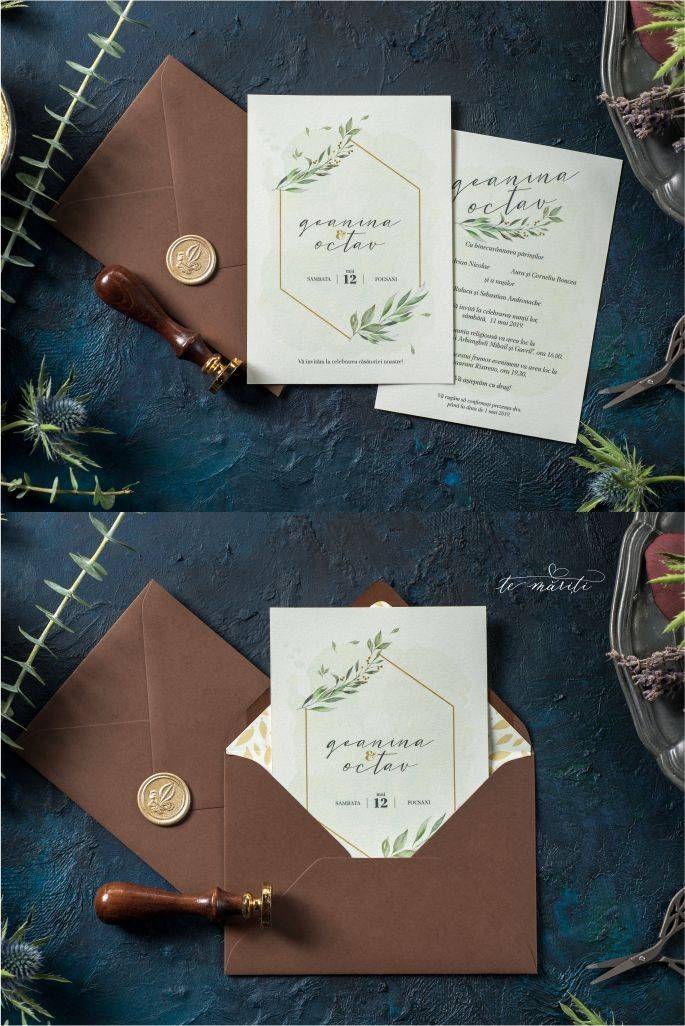 INVITATIE NUNTA ELEGANTA CU SIGILIU - TeMariti
