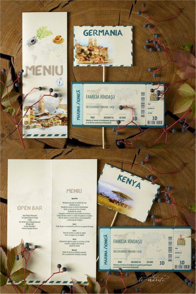 MENIU | PLIC BANI | NR. MASA TEMATICA TRAVEL - TeMariti